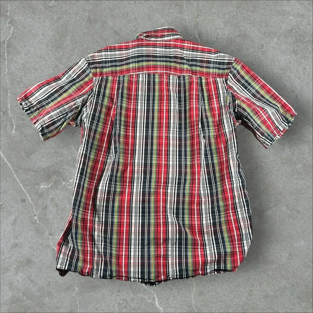 Duluth Trading Shirt Mens Medium T Plaid Short Sleeve Button Down Casual Outdoor